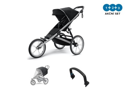 Náhled produktu - Thule Glide 2 Jet Black  + pláštěnka + madlo