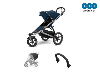 Thule Urban Glide 2 Alu / Majolica Blue + pláštěnka + madlo