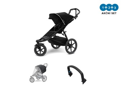 Náhled produktu - Thule Urban Glide 2 Black 2021 + pláštěnka + madlo