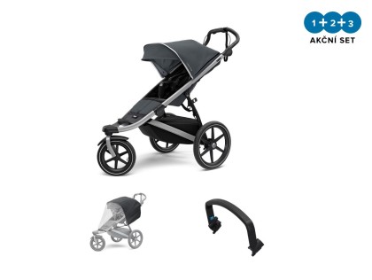 Náhled produktu - Thule Urban Glide 2 Dark Shadow 2023 + pláštěnka + madlo
