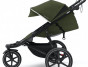 Akční set kočárku Thule Urban Glide 2 Black / Cypress Green 2021 + pláštěnka + ochranná síť + madlo + korbička + pláštěnka na korbičku
