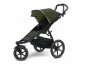 Akční set kočárku Thule Urban Glide 2 Black / Cypress Green 2021 + pláštěnka + ochranná síť + madlo + korbička + pláštěnka na korbičku