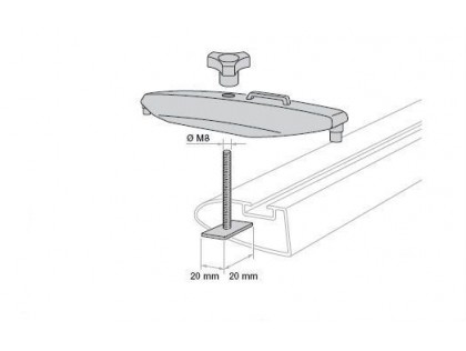 Upínací sada boxu do T-drážky Thule 697-4 (20mm)