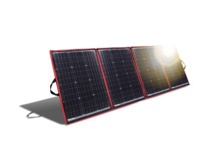 Solární panel rozkládací přenosný s PWM regulátorem 220W 12V/24V 212x73cm - do auta / na kempování