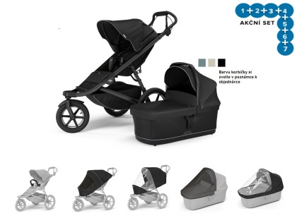 Náhled produktu - Thule Urban Glide 3 Black + korba + pláštěnka + moskytiéra + madlo + pláštěnka korba + moskyt. korba