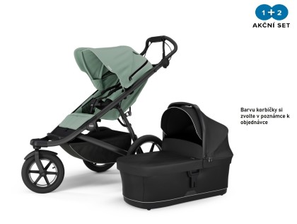 Thule Urban Glide 3 Mist Green  + hluboká korba (libovolná barva)