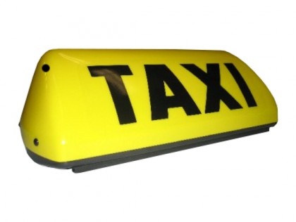 Magnetický taxi transparent - svítilna (malá- žlutá) T-servis