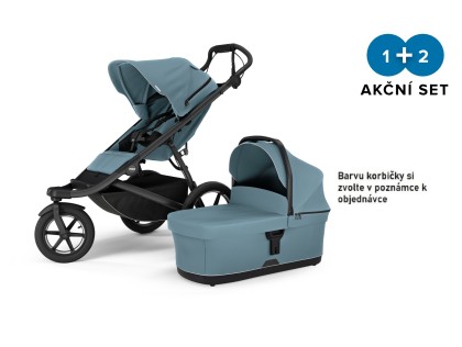 Thule Urban Glide 3 Mid Blue - Magnetic Buckle + hluboká korba (libovolná barva)