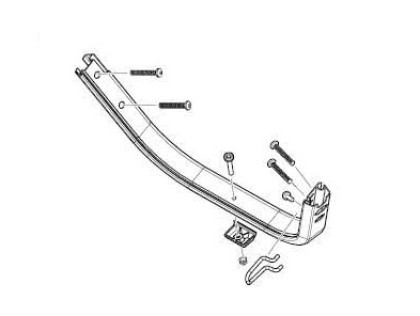 Náhled produktu - Footwell assembly - single - aluminum - Thule Chariot 2 55249