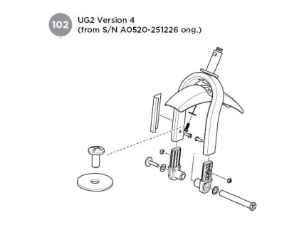 Náhled produktu - Thule Front fork and caster assembly - single - Alu 55076