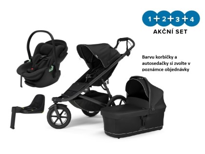 Náhled produktu - Thule Urban Glide 3 Black - MB  + hluboká korba + ISOFIX Base Alfi + autosedačka Maple