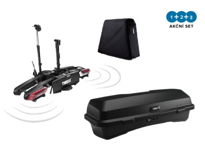 Náhled produktu - Thule Epos ParkSecure 2bike s parkovacími senzory + box Thule Santu + taška 9786