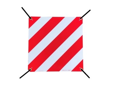 Náhled produktu - Výstražná tabule CELOREFLEXNÍ - EU mimo Španělska 50x50cm, stahovací pásky