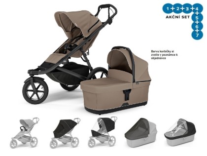 Náhled produktu - Thule Urban Glide 3 Tinted Taupe - MB + korba + plášť + moskyt. + madlo + plášť.korba + mosk.korba