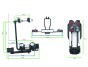 Nosič na tažné zařízení na 2 kola / elektrokola Pro User Diamant FG2 Plus - sklopný skládací