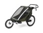 Thule Chariot Lite DOUBLE Vintage Green + bike set + kočárkový set + běžecký set