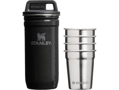 Náhled produktu - STANLEY Set 4 kusů nerez panáků The Pre-Party Shot Glass Set Hammertone Black