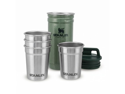 Náhled produktu - STANLEY Set 4 kusů nerez panáků The Pre-Party Shot Glass Set Hammertone Green
