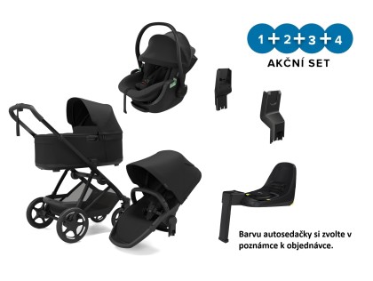 Náhled produktu - Thule Charm 2 in 1 Black + Autosedačka Thule Maple + ISOFIX základna Thule Alfi + adaptéry
