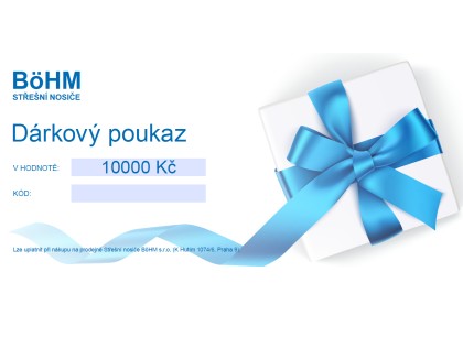 Náhled produktu - Dárkový poukaz v hodnotě 10000 Kč