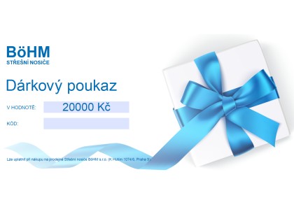 Náhled produktu - Dárkový poukaz v hodnotě 20000 Kč